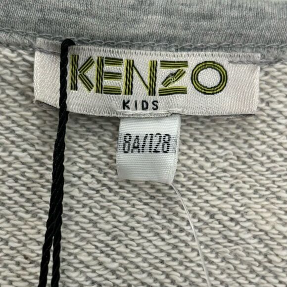 NWT KENZO KIDS Ruffle Dress in Grey - Picture 7 of 9